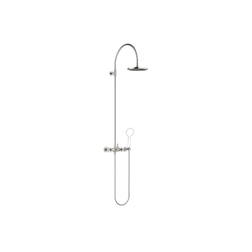 TARA Shower Pipe mit Brausebatterie ohne Handbrause FlowReduce 220 mm - Platin gebürstet - 26 632 892-06