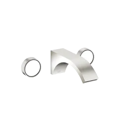 CYO Wall-mounted basin mixer without pop-up waste - Platinum / Brushed Platinum - 36 712 811-36