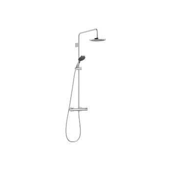 SERIENSPEZIFISCH Chrom : Showerpipe mit Brause-Thermostat mit Handbrausegarnitur