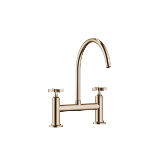 VAIA Two-hole bridge mixer for rinsing/Profi spray - Brushed Champagne (22kt Gold) - 19 825 809-46 0010