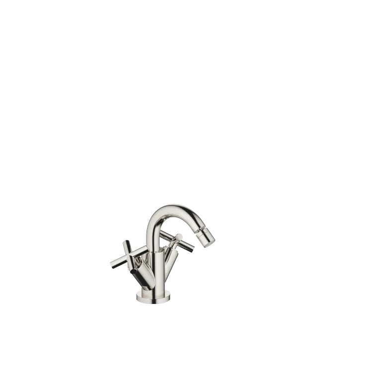 TARA Single-hole bidet mixer with pop-up waste - Platinum - 24 510 892-08