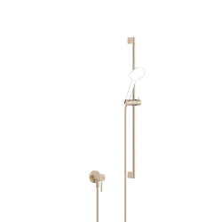Concealed single-lever mixer with integrated shower connection with shower set without hand shower - Brushed Light Gold - 36 013 660-27