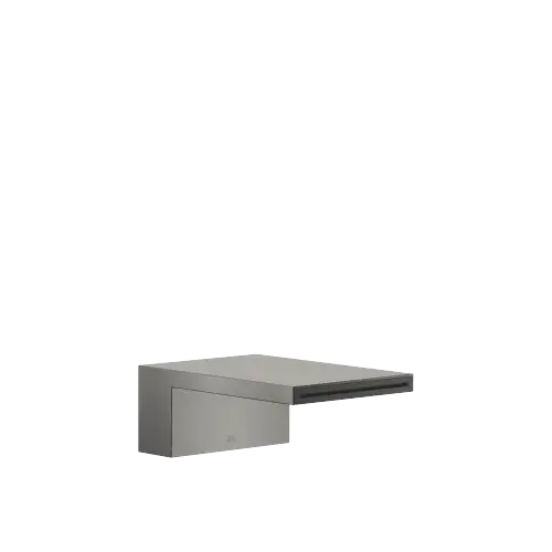 MEM Bocca di erogazione a getto per vasca senza deviatore per montaggio bordo vasca - Dark Platinum spazzolato - 13 630 740-99