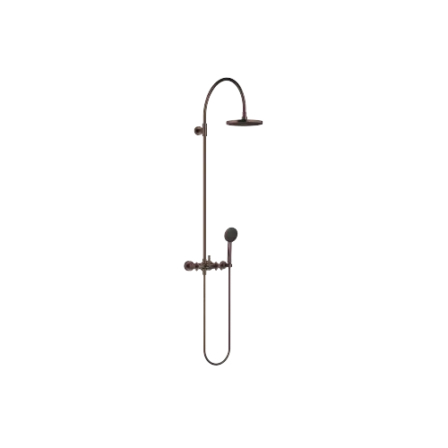 TARA Showerpipe with shower mixer 220 mm - Brushed Dark Bronze (PVD) - Set containing 2 articles