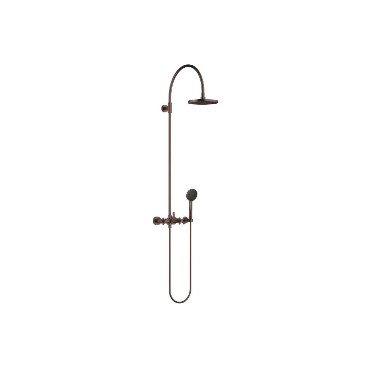TARA Showerpipe con batería de ducha 220 mm - Dark Bronze cepillado (PVD) - Set que contiene 1 artículos