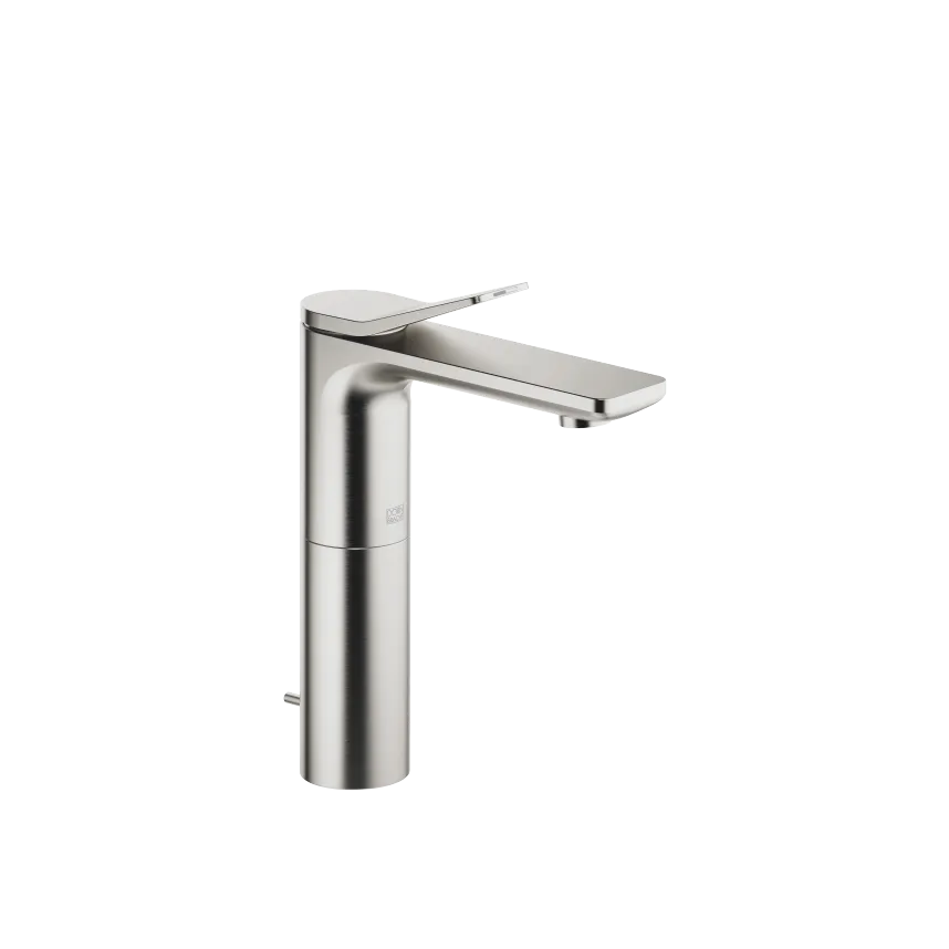 LISSÉ Brushed Platinum Washstand faucets: Single-lever basin mixer with ...