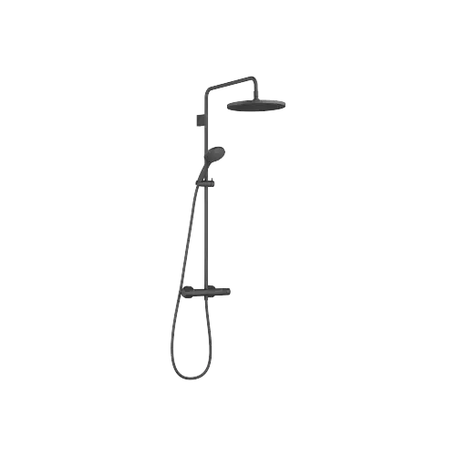 Showerpipe with shower thermostat with hand shower set FlowReduce 300 mm - Matte Black - 34 468 979-33