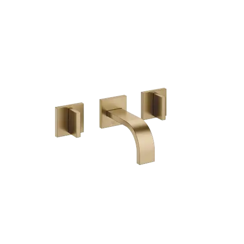 MEM Wall-mounted basin mixer without pop-up waste - Brushed Dark Brass (PVD) - 36 702 782-39