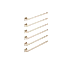 Scaldasalviette , 6 bracci , sporgenza a destra , senza comando - Champagne spazzolato (Oro 22k) - 83 316 980-46