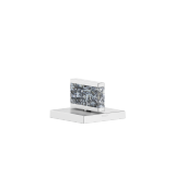 Manopola Nature Squared Black Agate Ariel - Cromo spazzolato
