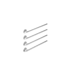 Towel warmer , 4-fold , projection right , without control element - Brushed Chrome - 83 314 979-93
