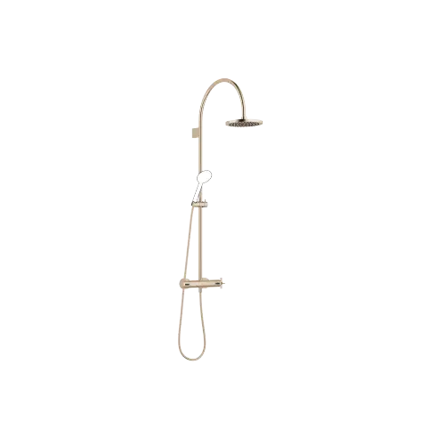 VAIA Showerpipe with shower thermostat without hand shower - Brushed Champagne (22kt Gold) - 34 459 809-46 0050