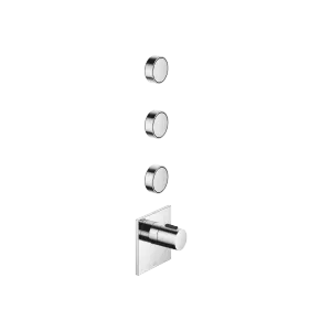 CYO xTOOL Módulo termostático con tres llaves de paso 1/2" - Cromo - Set que contiene 7 artículos