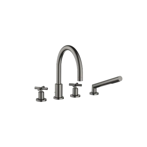 TARA Bath shower set for bath rim or tile edge installation - Brushed Dark Platinum - 27 512 892-99