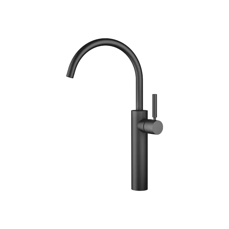 META Monomando de lavabo con base elevada sin válvula - Negro mate - 33 534 661-33