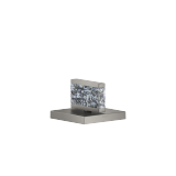Handle Nature Squared Black Agate Ariel - Brushed Dark Platinum