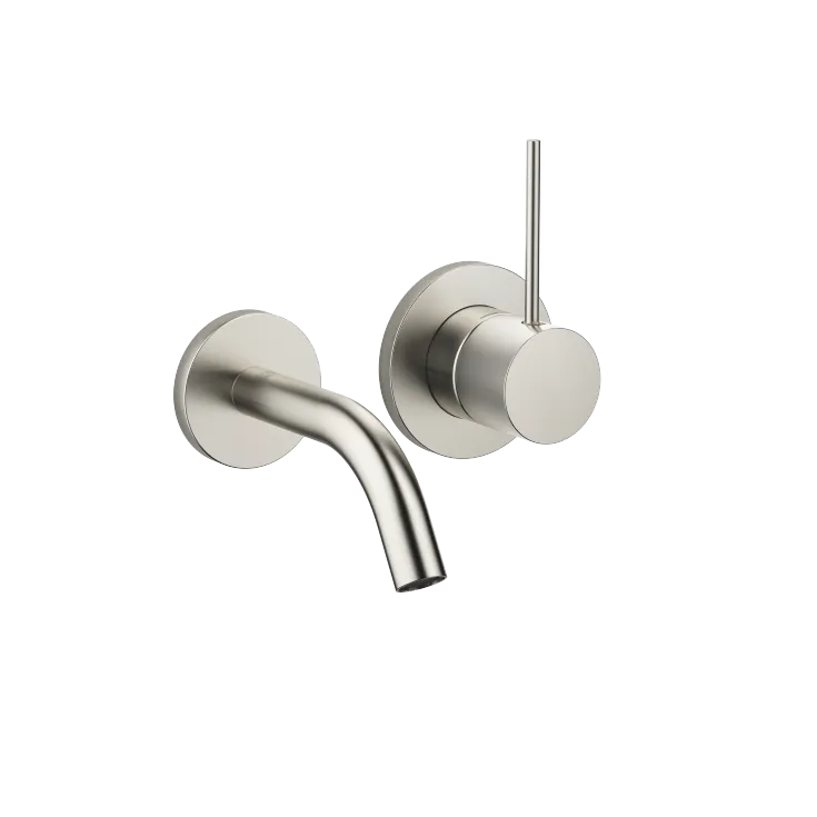 META META SLIM Wall-mounted single-lever basin mixer without pop-up waste - Brushed Platinum - 36 867 662-06