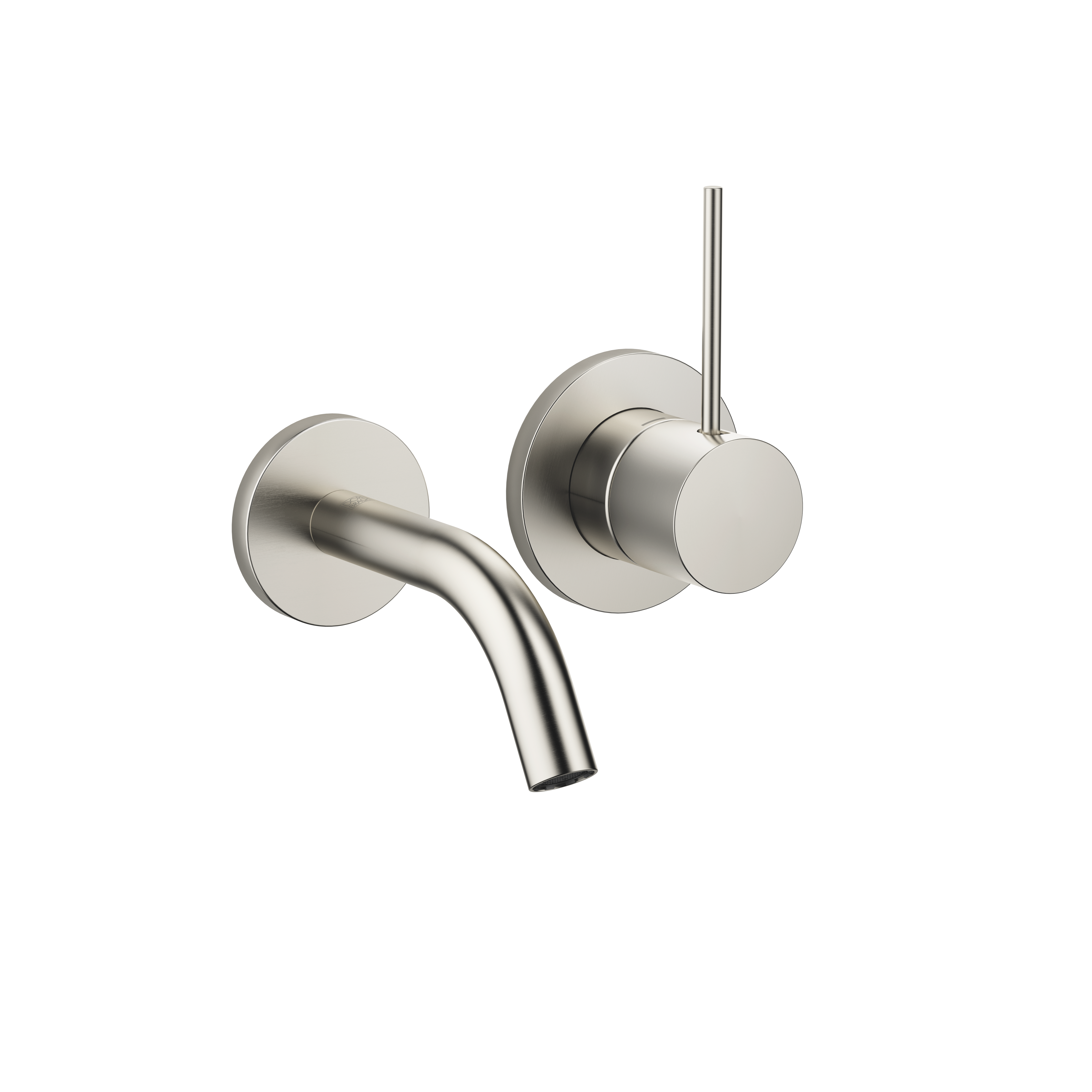 META Brushed Platinum : META SLIM Wall-mounted single-lever basin mixer ...