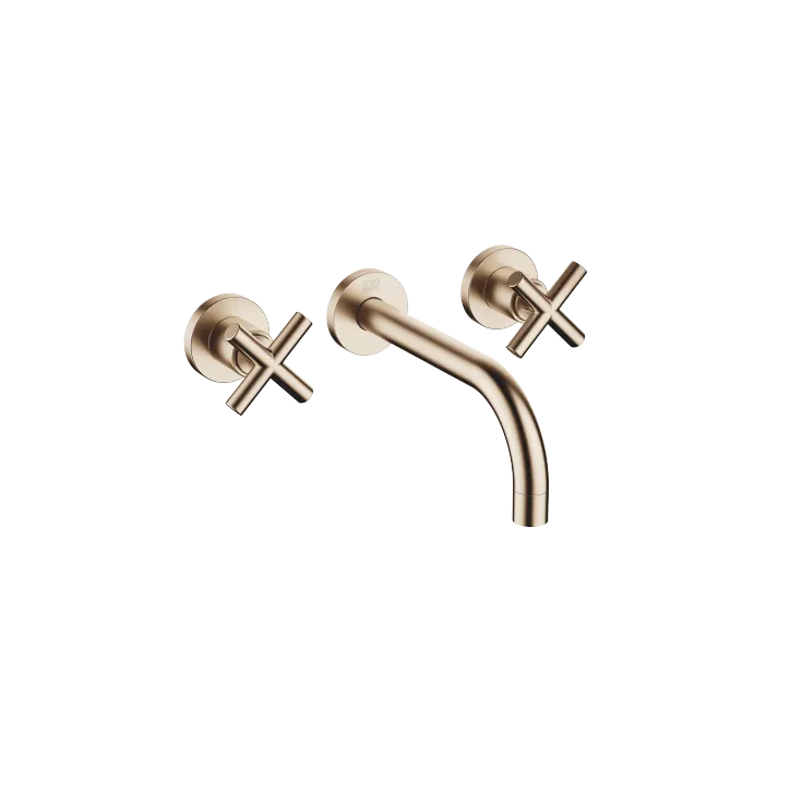 TARA Wall-mounted basin mixer without pop-up waste - Brushed Champagne (22kt Gold) - 36 712 892-46