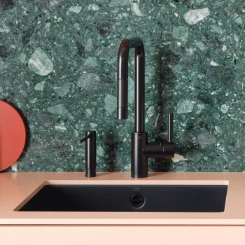 Dornbracht meta square design series inspiration kitchen kitchen faucet matte black