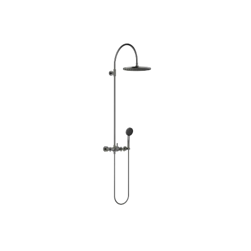TARA Application Showerpipe avec mélangeur de douche 300 mm - Dark Platinum brossé - Set contenant 2 articles