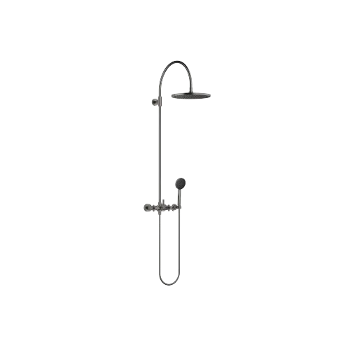 TARA Showerpipe Application with shower mixer 300 mm - Brushed Dark Platinum - Set containing 2 articles