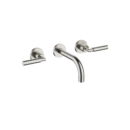 TARA Wall-mounted basin mixer without pop-up waste - Brushed Platinum - 36 707 882-06