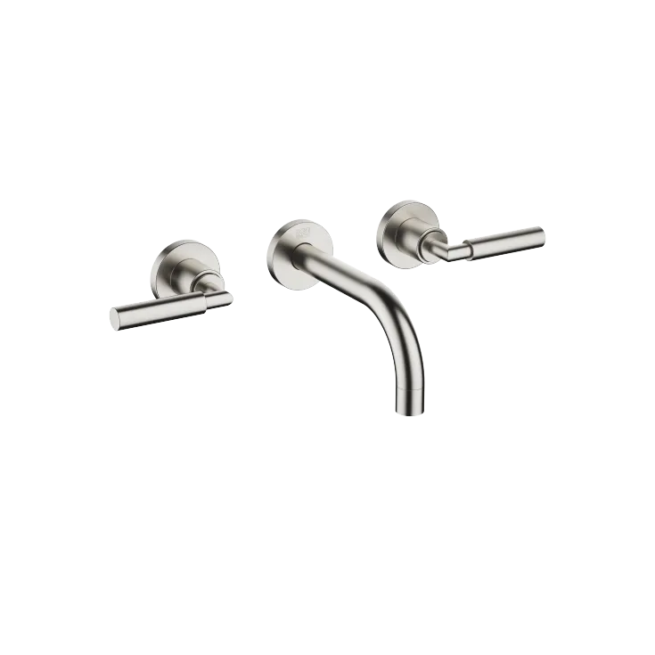 TARA Wall-mounted basin mixer without pop-up waste - Brushed Platinum - 36 707 882-06