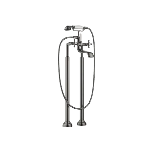MADISON Two-hole bath mixer for free-standing assembly with hand shower set - Brushed Dark Platinum - 25 943 360-99
