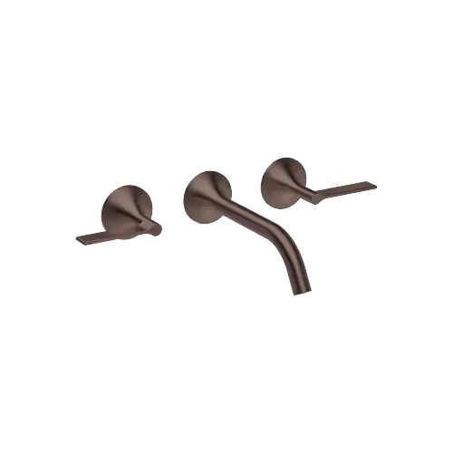 VAIA Brushed Dark Bronze (PVD) : Wall-mounted basin mixer without pop ...