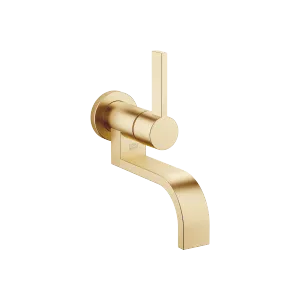 MEM Wall-mounted single-lever basin mixer without pop-up waste - Brushed Durabrass (23kt Gold) - 36 805 782-28
