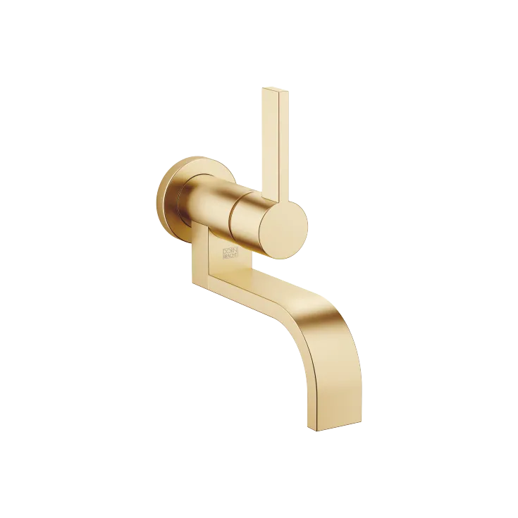 MEM Wall-mounted single-lever basin mixer without pop-up waste - Brushed Durabrass (23kt Gold) - 36 805 782-28