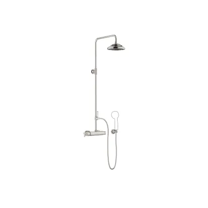 MADISON Shower Pipe mit Brause-Thermostat - Platin - Set aus 2 Artikeln