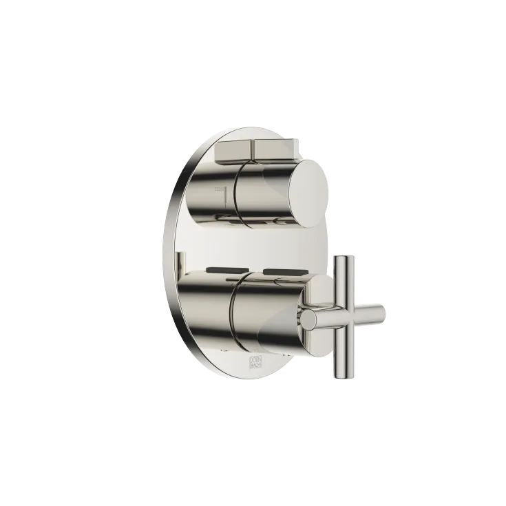 TARA Concealed thermostat with two function volume control - Platinum - 36 426 892-08
