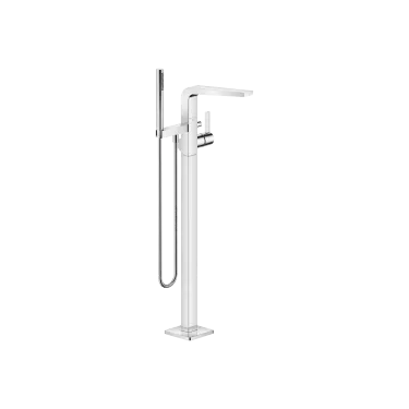 CL.1 Single-lever bath mixer with stand pipe for free-standing assembly with hand shower set - Chrome - 25 863 705-00