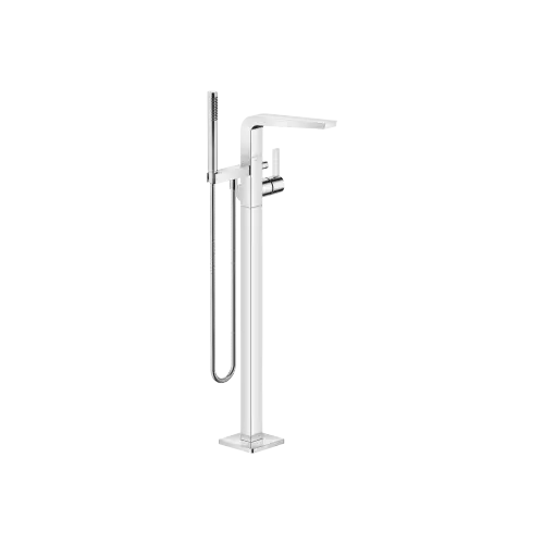 CL.1 Single-lever bath mixer with stand pipe for free-standing assembly with hand shower set - Chrome - 25 863 705-00