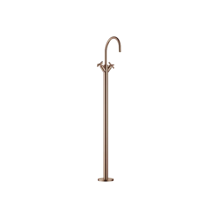 TARA Single-hole basin mixer with stand pipe without pop-up waste - Brushed Bronze - 22 585 892-42