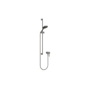 Concealed single-lever mixer with integrated shower connection with shower set - Brushed Dark Platinum - Set containing 2 articles