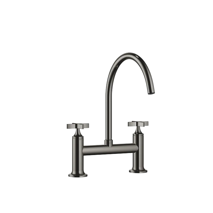 VAIA Two-hole bridge mixer for rinsing/Profi spray - Dark Chrome - 19 825 809-19 0010