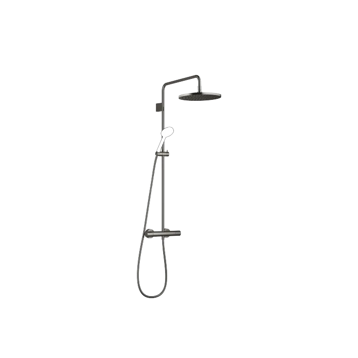Shower pipe with shower thermostat without hand shower - Dark Chrome - 34 465 979-19