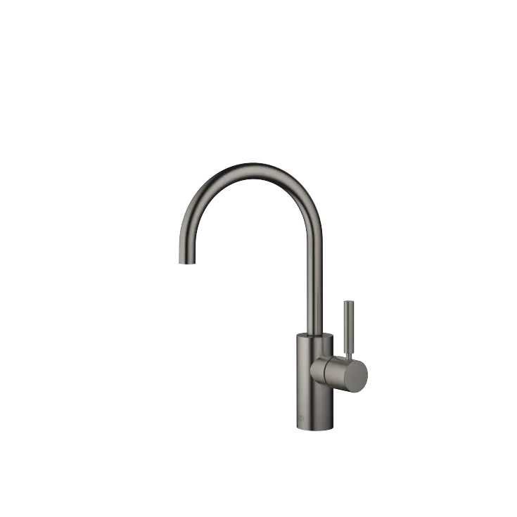 META Single-lever basin mixer without pop-up waste - Brushed Dark Platinum - 33 565 661-99