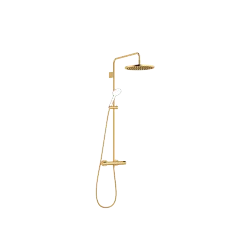 Shower pipe with shower thermostat without hand shower 300 mm - Brushed Gold (PVD) - 34 465 979-37