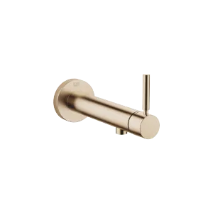 META Wall-mounted single-lever basin mixer without pop-up waste - Brushed Light Gold - 36 805 661-27