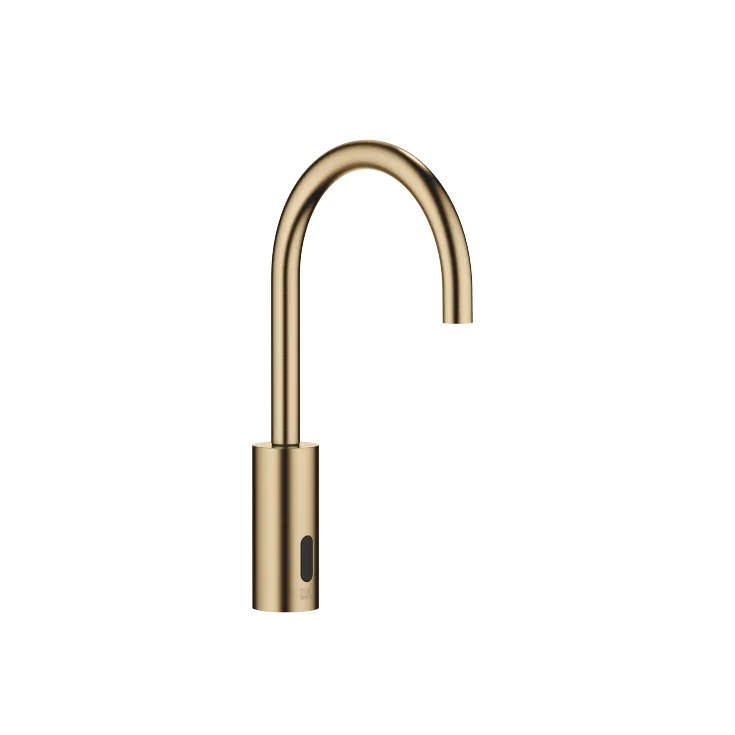 Washstand fitting with electronic opening and closing function without pop-up waste - Brushed Dark Brass - 44 521 660-39