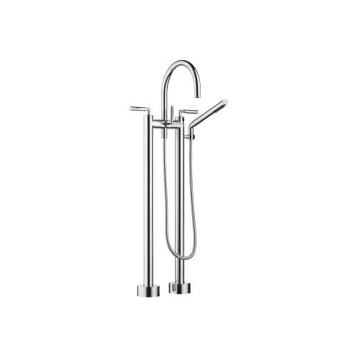 TARA Two-hole bath mixer for free-standing assembly with hand shower set - Chrome - 25 943 882-00