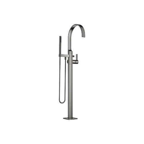 MEM Single-lever bath mixer with stand pipe for free-standing assembly with hand shower set - Dark Chrome - 25 863 782-19