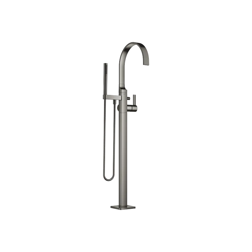 MEM Single-lever bath mixer with stand pipe for free-standing assembly with hand shower set - Dark Chrome - 25 863 782-19