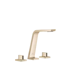CL.1 Three-hole basin mixer without pop-up waste - Champagne (22kt Gold) - Set containing 3 articles