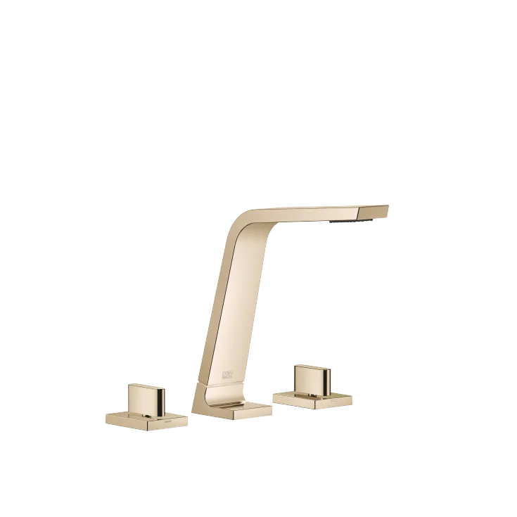 CL.1 Three-hole basin mixer without pop-up waste - Champagne (22kt Gold) - Set containing 3 articles
