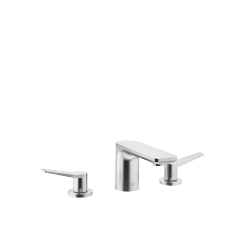 LISSÉ Mélangeur lavabo à 3 trous avec garniture d'écoulement - Chrome brossé - 20 713 845-93